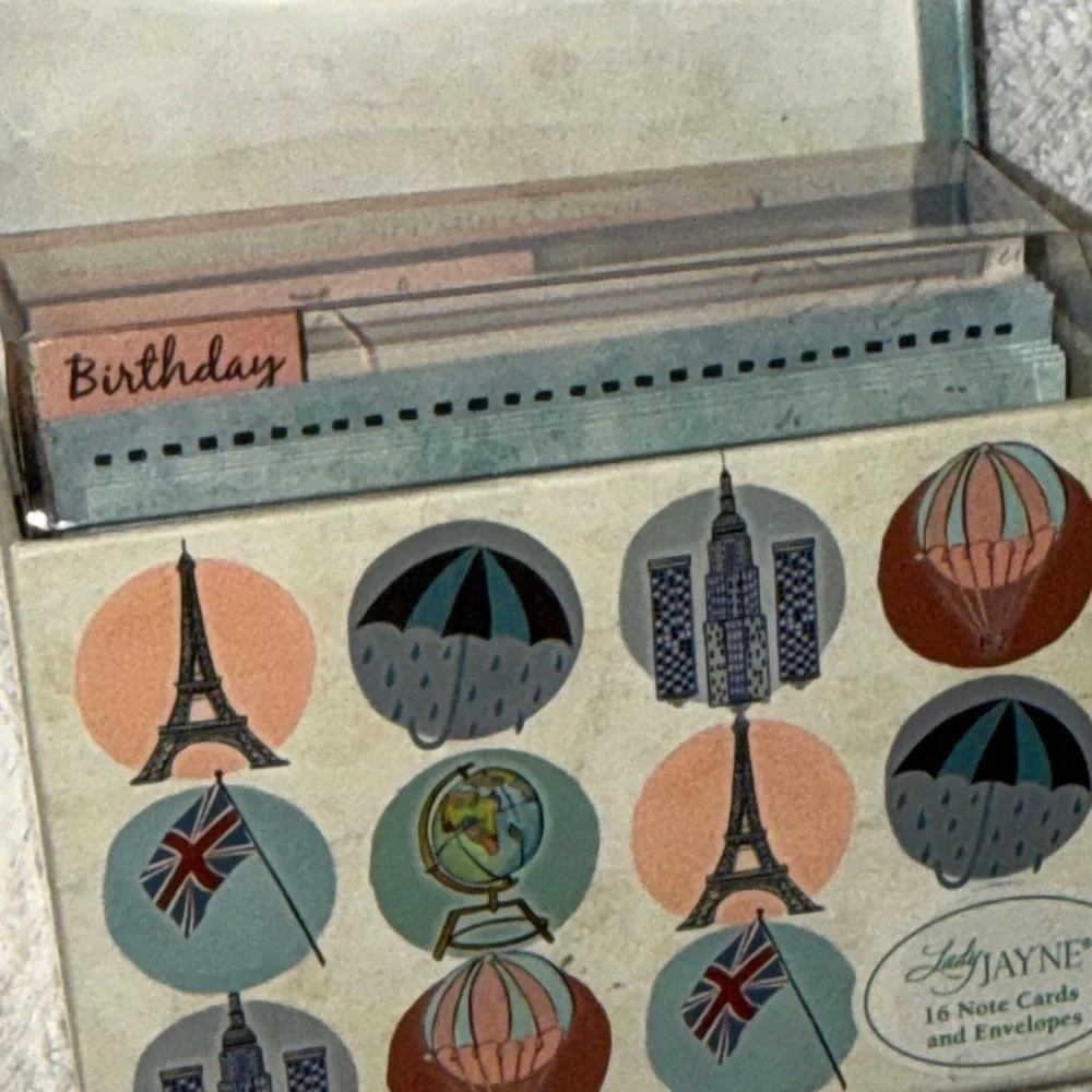 Lady Jayne Note Cards and Envelopes Set Wanderlust Travel Paris
